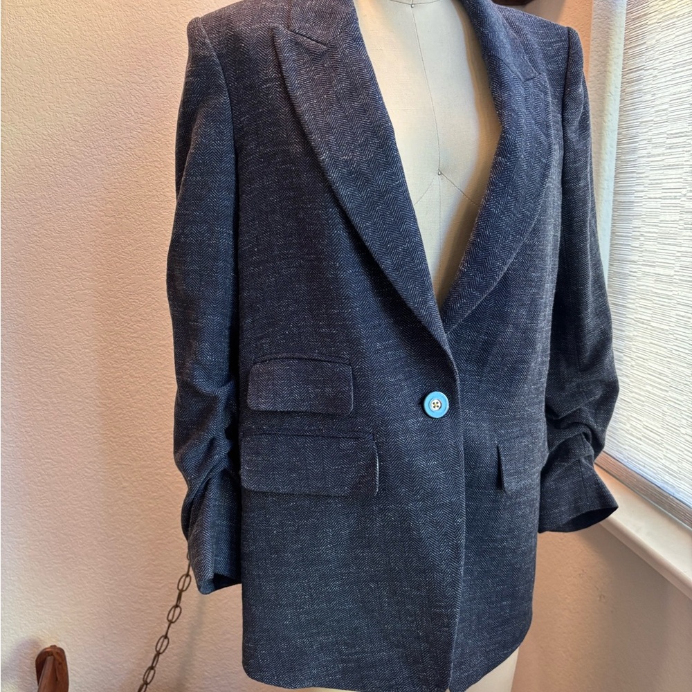 Veronica Beard Charcoal Herringbone Blazer